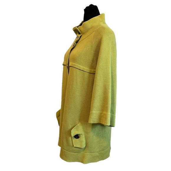 Green Button Cardigan 3/4 Flare Sleeve Cardigan - Picture 4 of 5